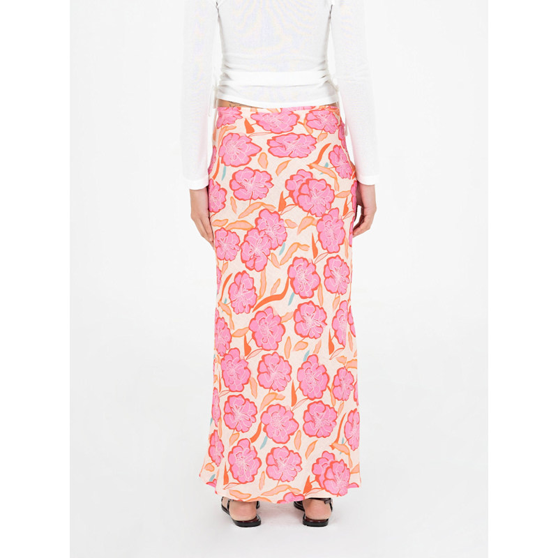 Thumbnail of Marigold Pink Floral Print Skirt image