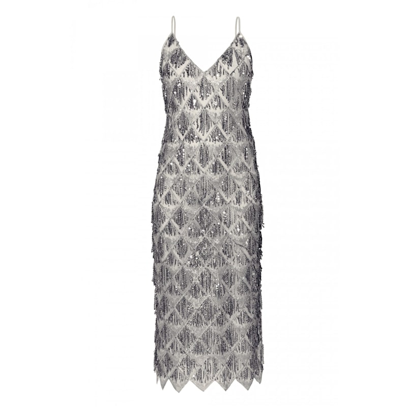 Thumbnail of Marilyn Magnetic Glow Maxi Retro Sequin Sleeveless Dress image