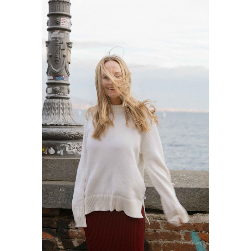 Thumbnail of Marina 100% Merino Jumper White image