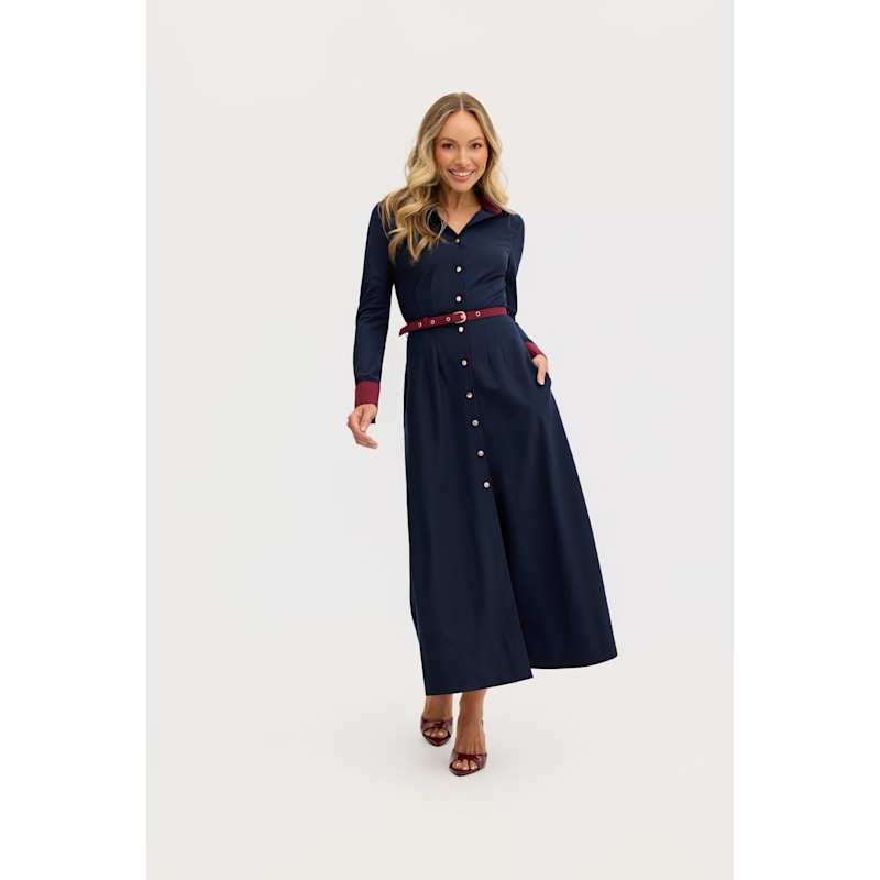 knee length dresses for ladies Elmont Long Sleeve Maxi Dress