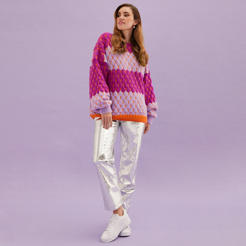 Thumbnail of Marissa Bubble Stitch Stripe Jumper - Multi image