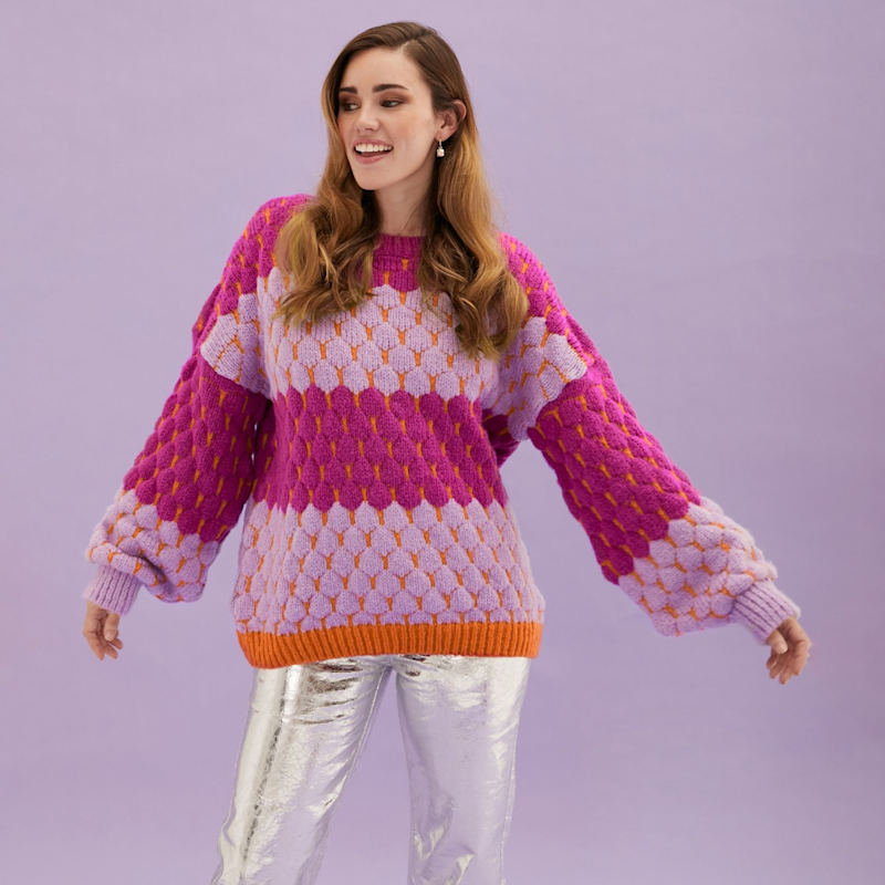 Thumbnail of Marissa Bubble Stitch Stripe Jumper - Multi image