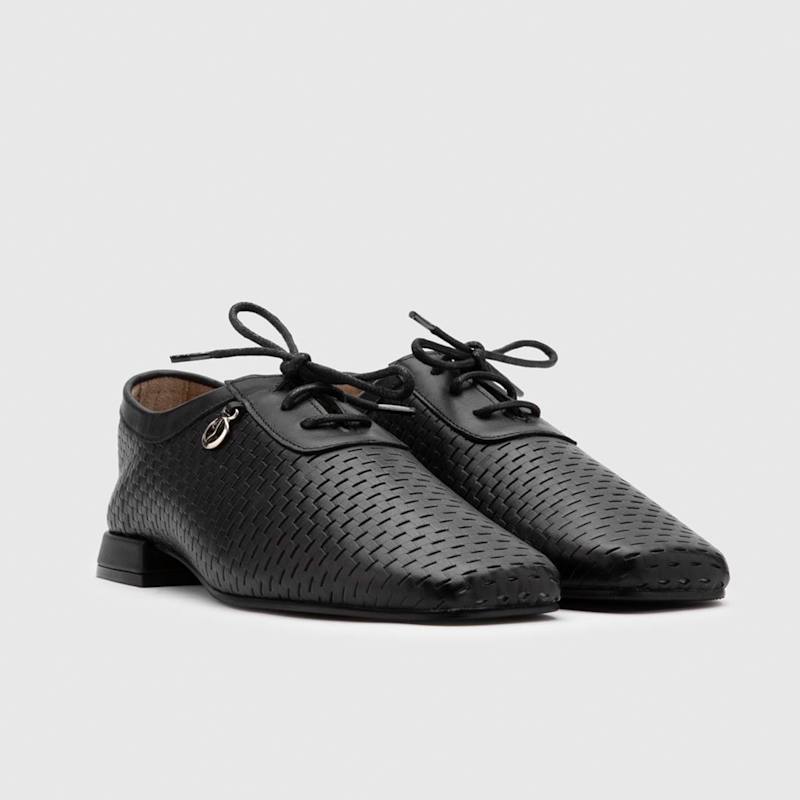 Thumbnail of Marleen Black Leather Women's Oxford image
