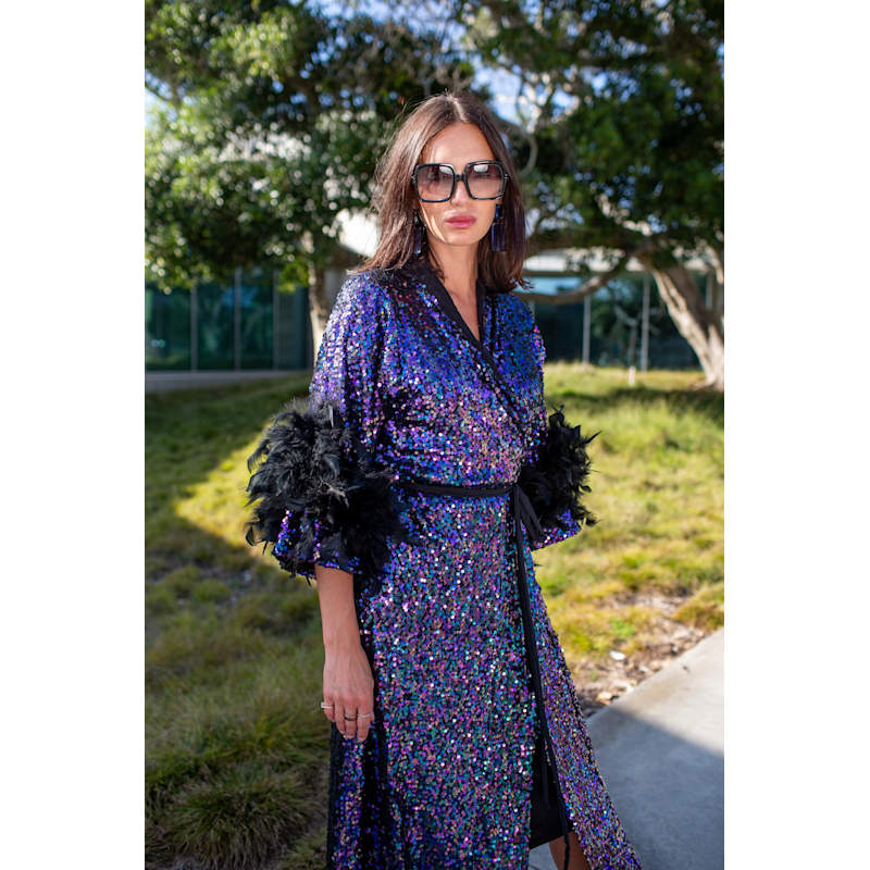 Thumbnail of Marlene Wrap Dress In Black Amethyst image