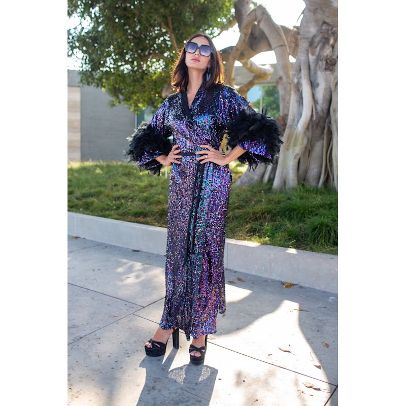 Thumbnail of Marlene Wrap Dress In Black Amethyst image