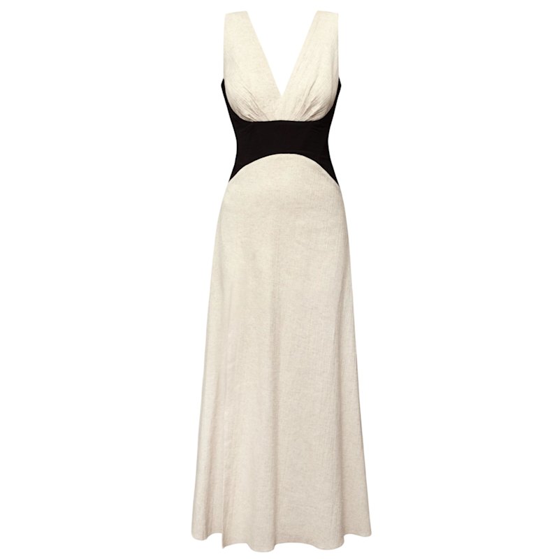 Alina Cernatescu Marrakesh Midi Linen Dress - Black