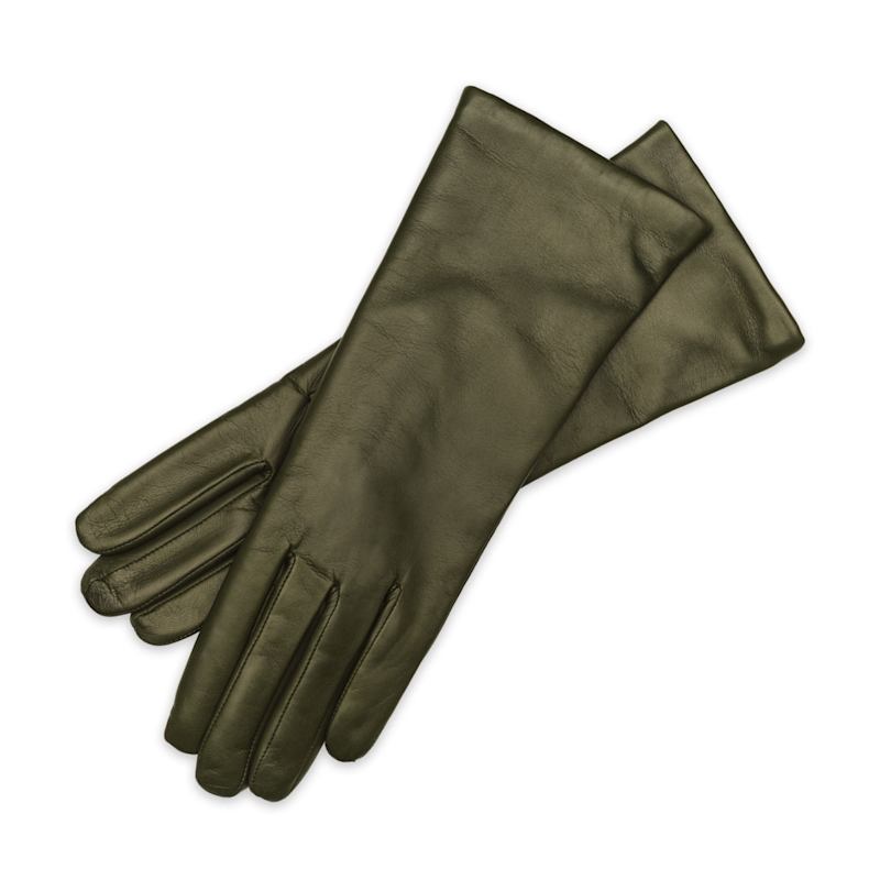 Thumbnail of Marsala - Women's Minimalist Leather Gloves In Verde image