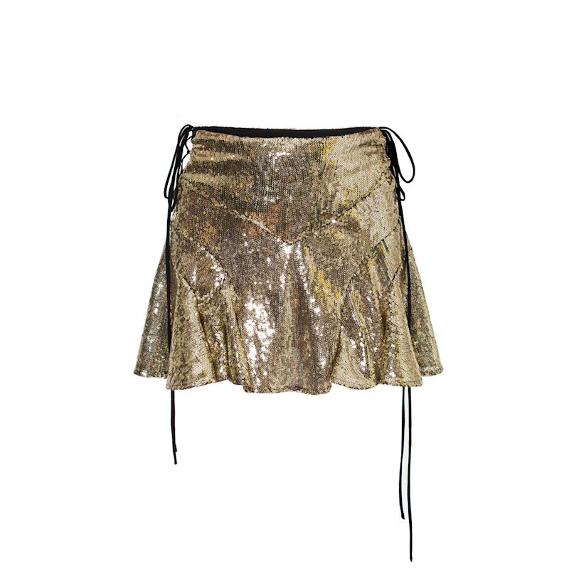 Thumbnail of Mary Gold Sequin Mini Skirt image