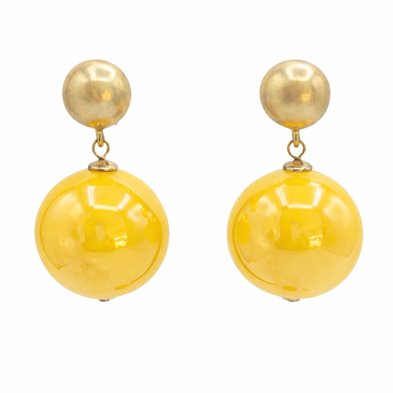Thumbnail of Marylynn Yellow Ball Drop Earrings image