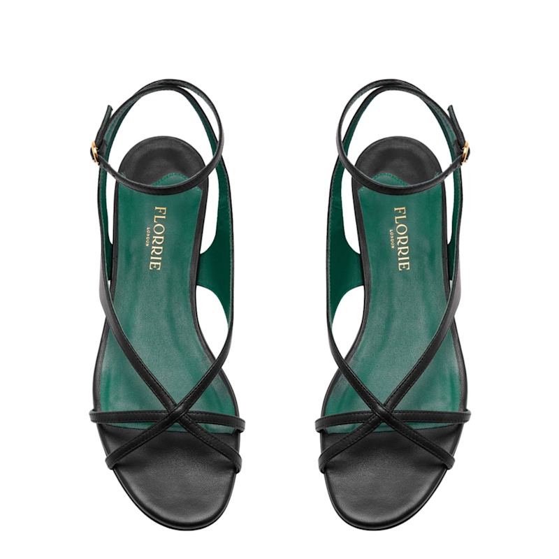 Thumbnail of Matilda Black Leather Flat Sandal image