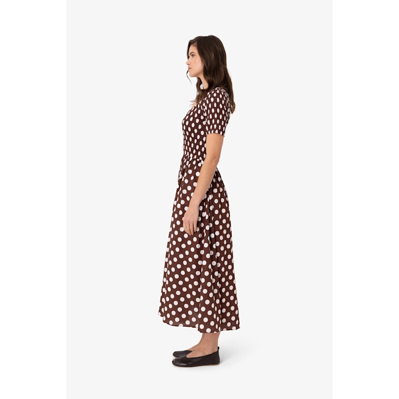 Thumbnail of Matilda Pure Cotton Polka Dot Midi Dress image
