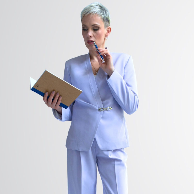 Thumbnail of Matriarch Pleat Jacket For Women - Lavender image