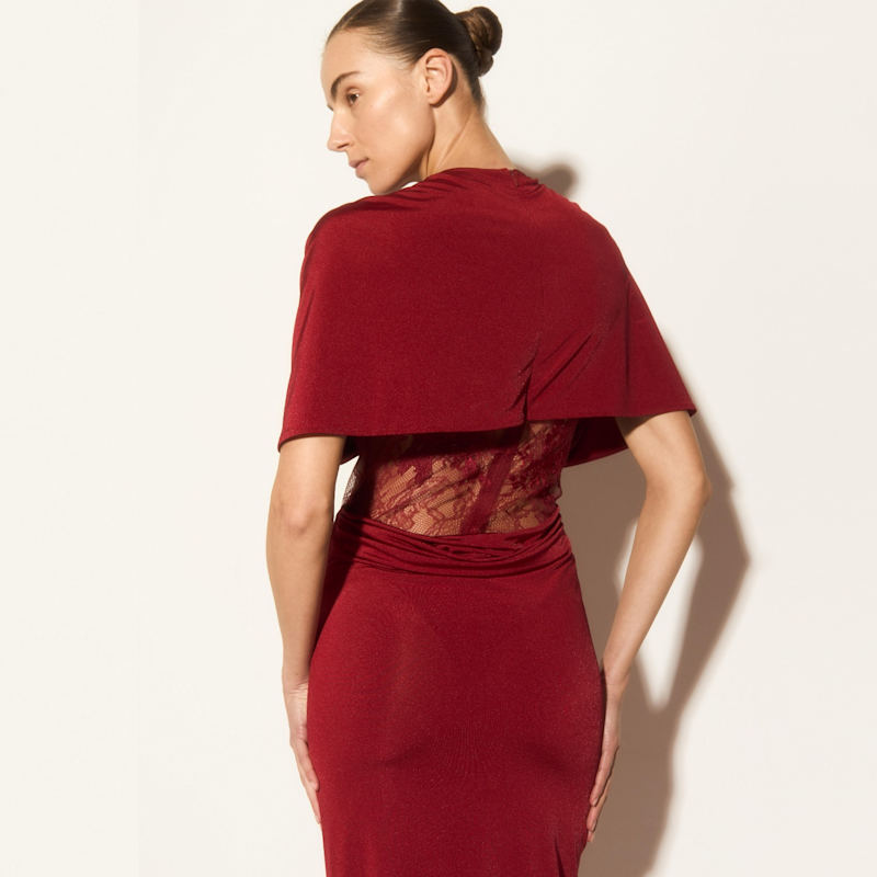 Thumbnail of Maxi Christina Dress-Burgundy image
