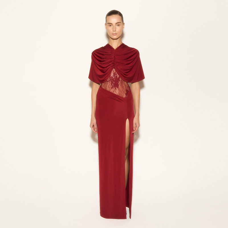 Thumbnail of Maxi Christina Dress-Burgundy image