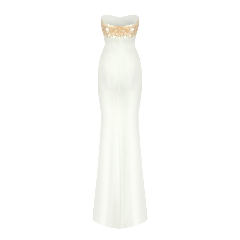 Maxi Mrs. Fetch Dress-White | Herfetch | Wolf & Badger