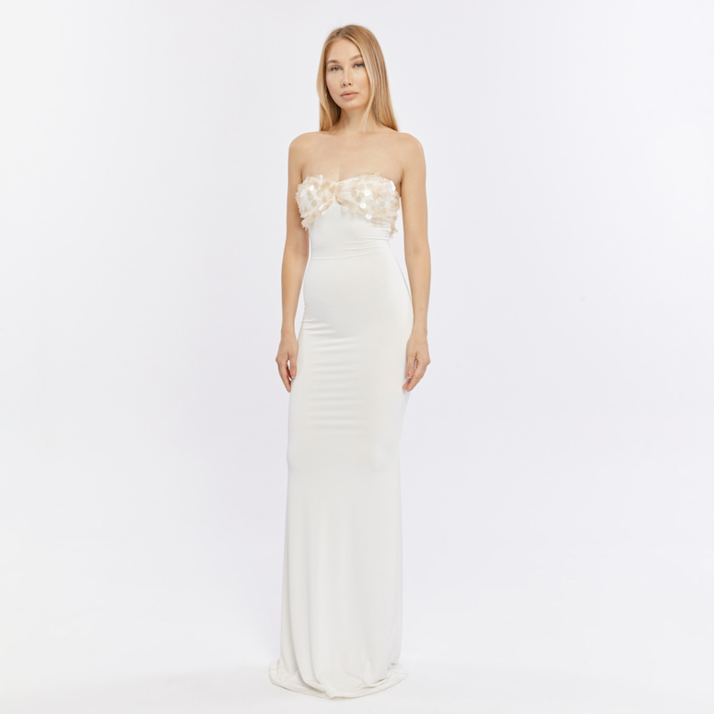 Thumbnail of Maxi Mrs. Fetch Dress-White image