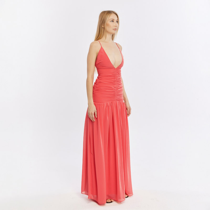 sachin and babi light blue dress Women's Neutrals Maxi Peachy Dress-Coral | Medium