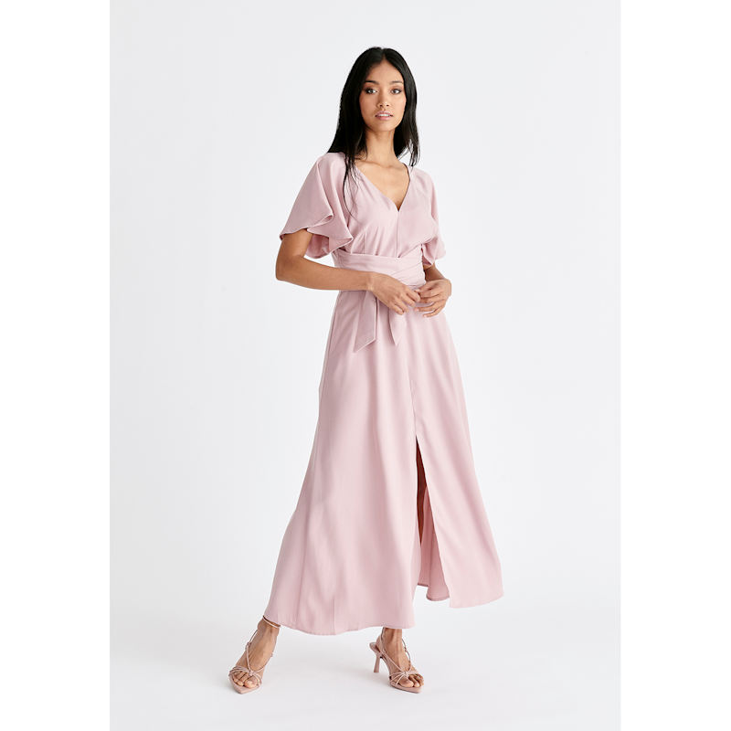 Maxi Waist Tie Dress In Lilac | PAISIE | Wolf & Badger