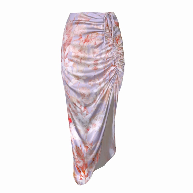 Maxine Floral Wrap Skirt In Lavender | FLORA by Alexandria | Wolf