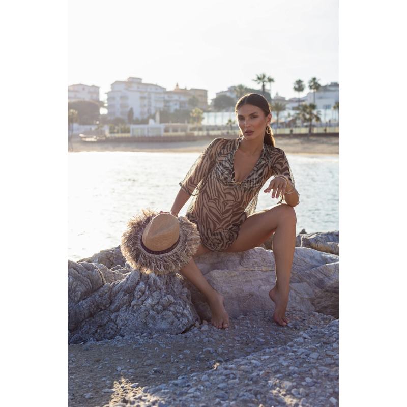 Thumbnail of Maya Beach Dress - Animal Print image