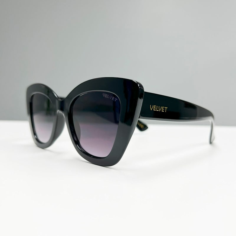 Thumbnail of Velvet Eyewear Cat Eye Sunglass Style - Maya - Black image