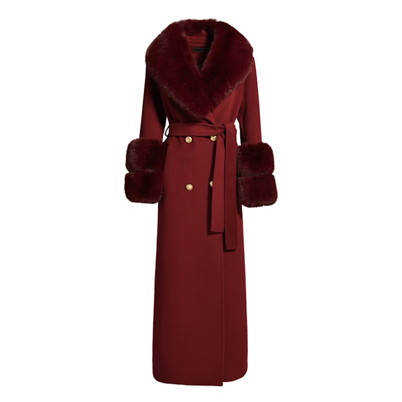 Mayfair Burgundy Cashmere Coat
