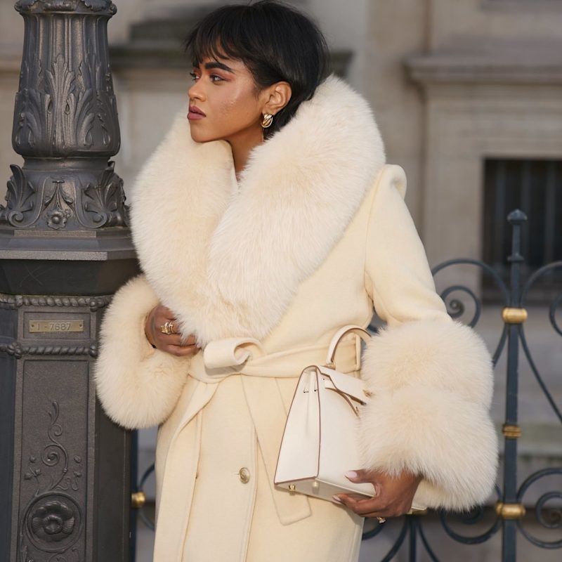 Mayfair Cashmere Long Coat Yellow Hortons England Wolf Badger