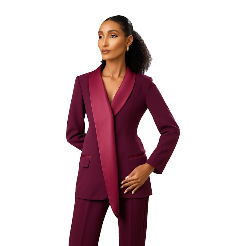 Thumbnail of Mayfair Merlot Tux Suit Set image