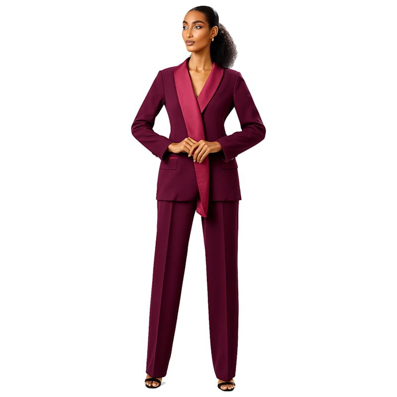 Thumbnail of Mayfair Merlot Tux Suit Set image