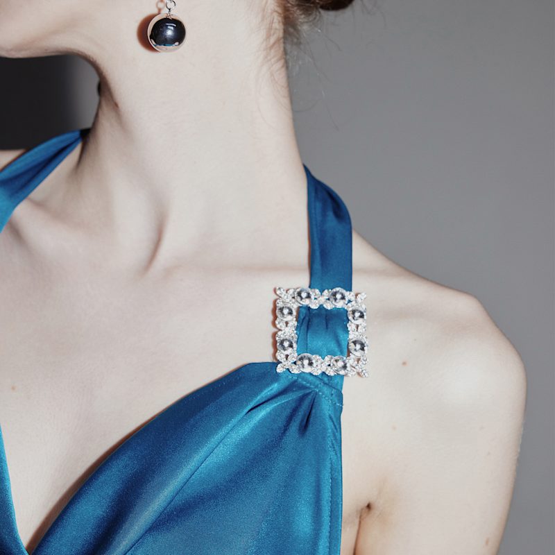 Thumbnail of Mayfair Series – Crystal Buckle Halterneck Backless Dress image