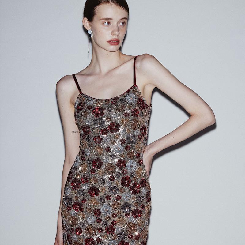 Thumbnail of Mayfair Series – Garden Dress Sequinned Halterneck Evening Mini Gown image