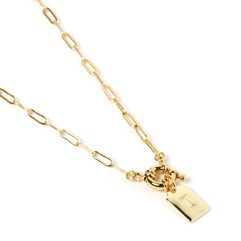 Thumbnail of Letter Gold Tag Necklace image