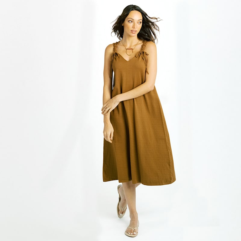 Thumbnail of Cashmere Maxi Slip Dress - Rum Caramel image