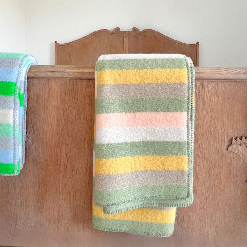 Thumbnail of Meadow Stripe Wool Blanket image