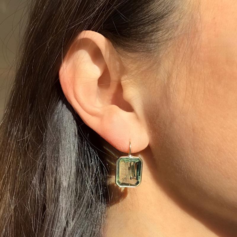 Thumbnail of Medium Gemma Green Quartz Earrings image