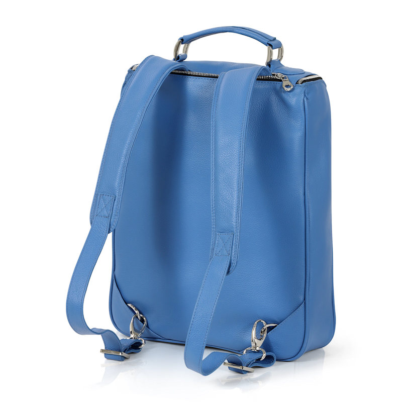 Thumbnail of Medium Laptop Pack - Light Blue Pebble Leather image