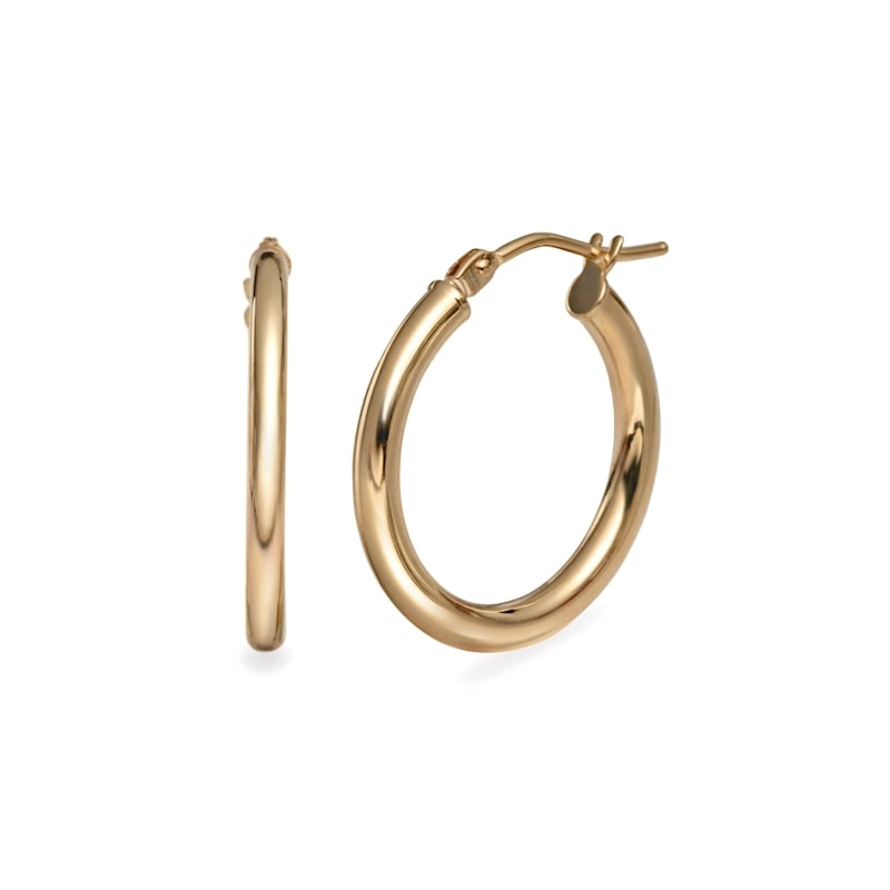 Thumbnail of Medium Statement Hoop Earring Pair 9K Gold image