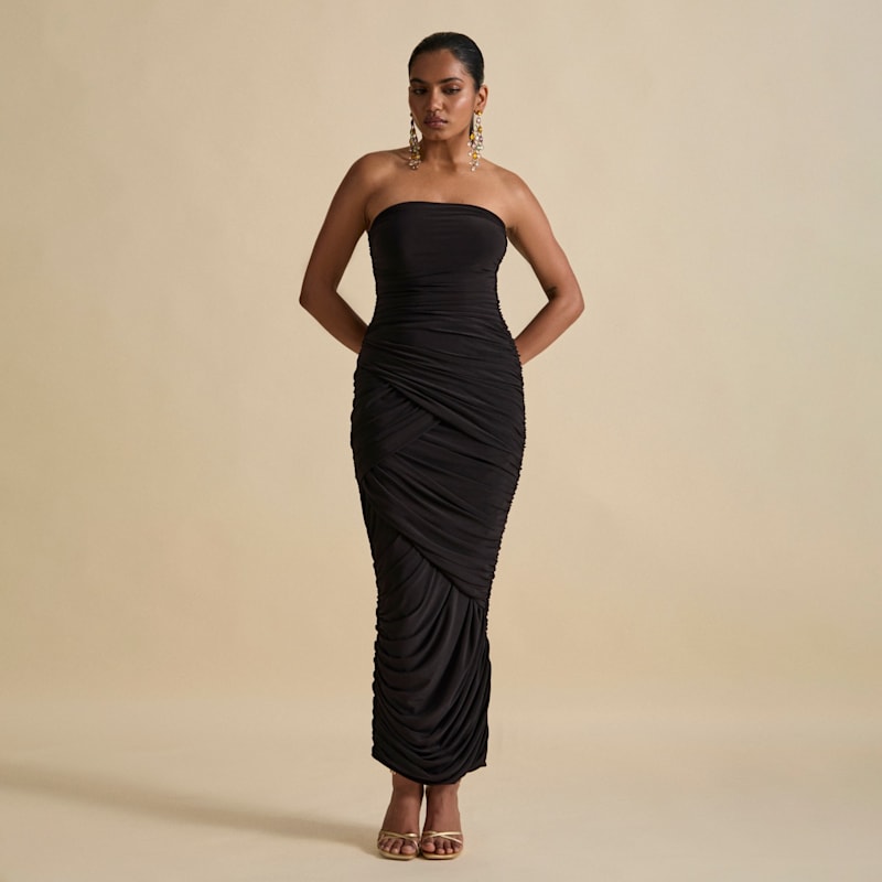 Celestine & Mae Meissa Midaxi Dress - Black