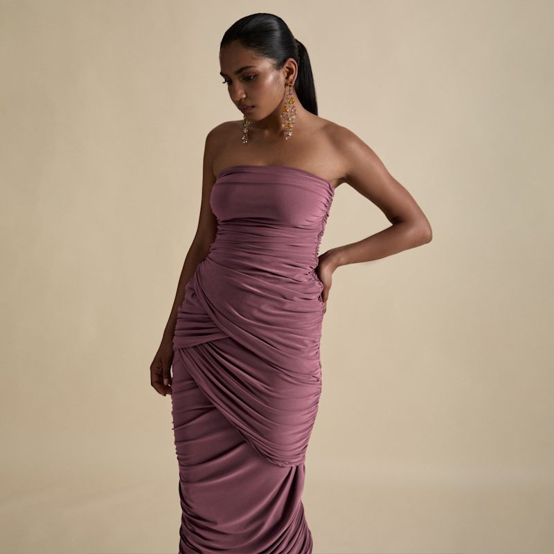Celestine & Mae Meissa Midaxi Dress - Pink