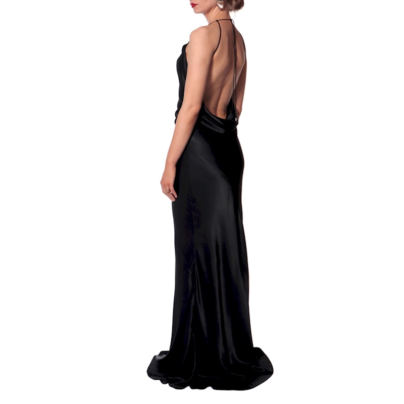 Aggi By Halewski Melanie Maxi Slip Dress - Black