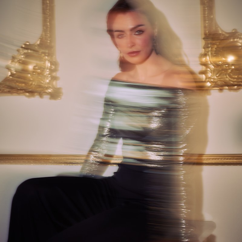 Thumbnail of Melody Maker Gold Metallic Ruche Jumpsuit image