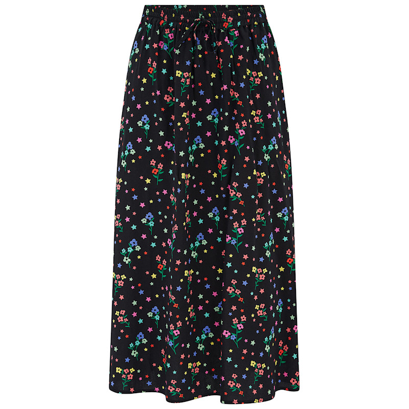 Thumbnail of Melody Midi Skirt Black Rainbow Sprigs image