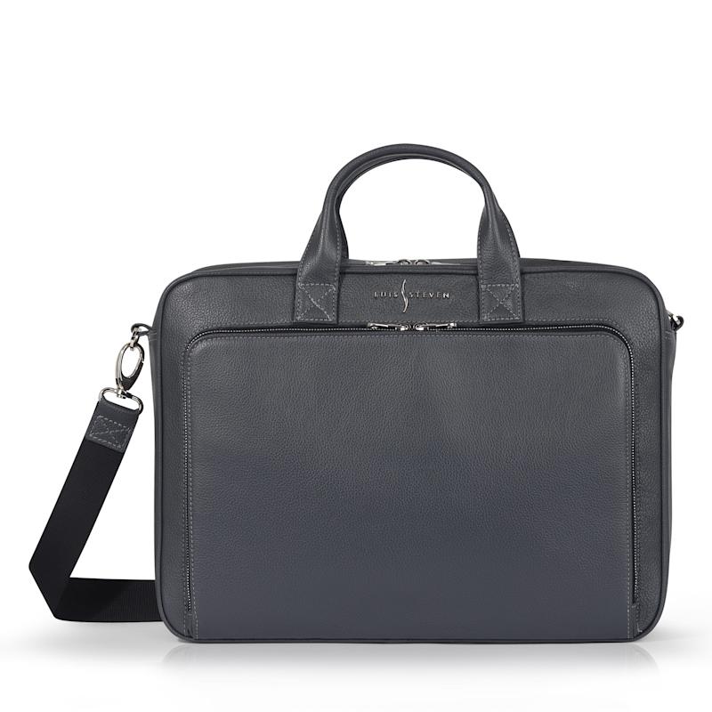 Thumbnail of Laptop Briefcase - Grey Pebble Leather image