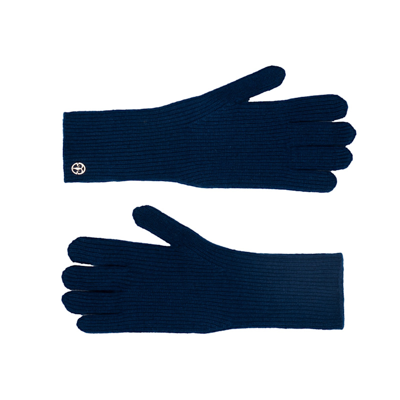 Thumbnail of Men's Cashmere Ribbed Blue Denim Gloves image