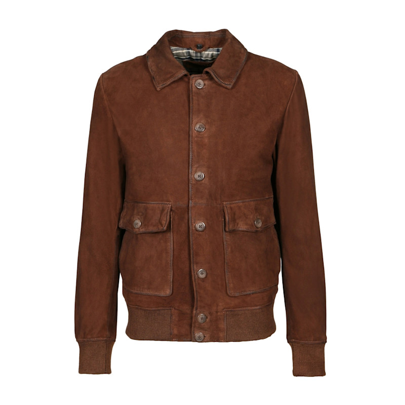 Men´S Goat Suede Vintage Blouson Jacket Cosy Brown | Freaky Nation