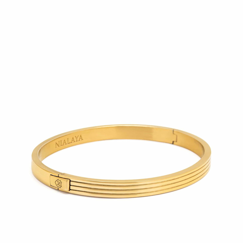Thumbnail of Men's Gold Gentleman Bangle image