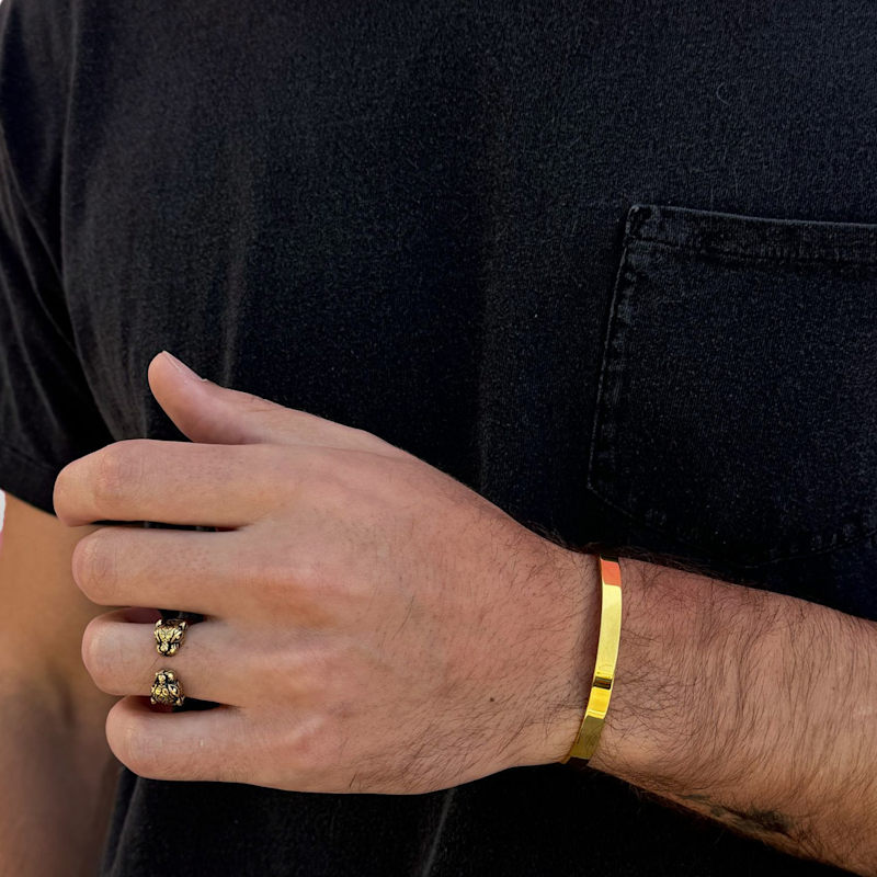 Thumbnail of Gold Open Cuff Bangle image