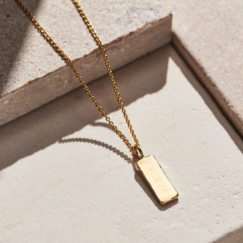Thumbnail of 9Ct Men's Solid Gold Tag Necklace image