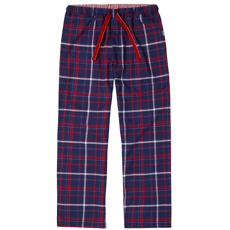 Thumbnail of Men's Soft, Breathable Organic Brushed Cotton Loungewear Trousers In Red, Blue, And White image