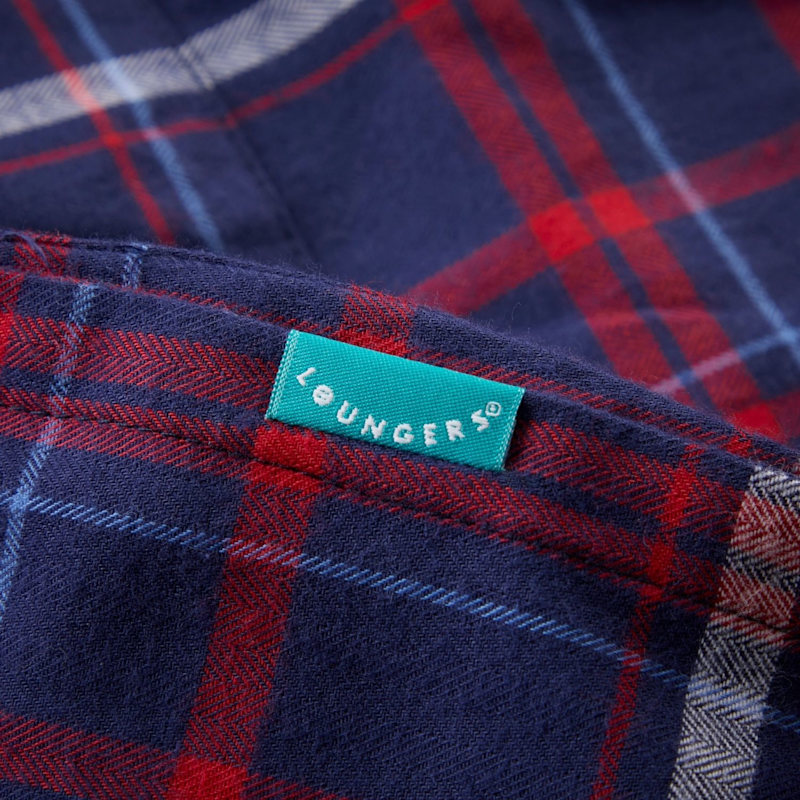 Thumbnail of Men's Soft, Breathable Organic Brushed Cotton Loungewear Trousers In Red, Blue, And White image